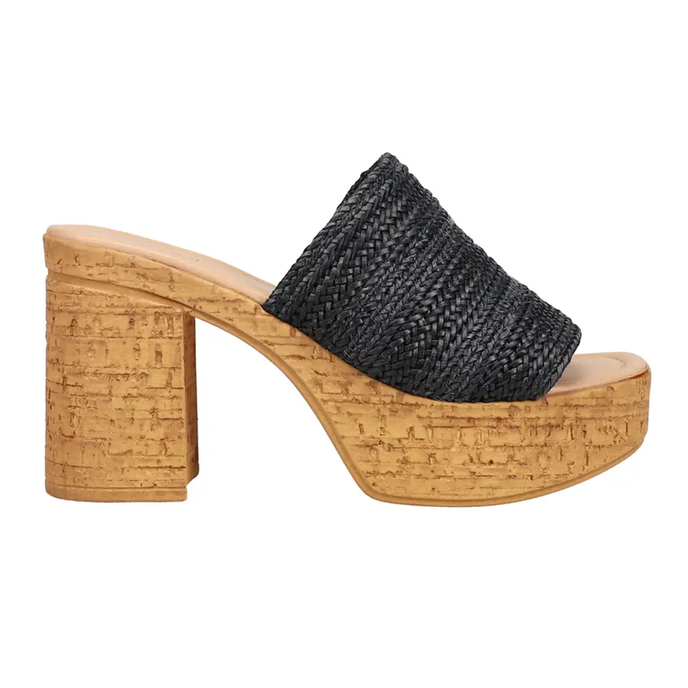 Seychelles Womens Applause Platform Casual Sandals Casual High Heel 3" & Up - Black