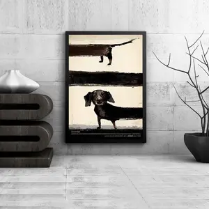 Dog Pattern Animal Design Unframed Painting, 1 Count Modern Fashion Canvas Print Wall Art, Wall Decor for Home Living Room Bedroom Office School