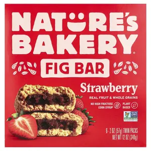 Nature's Bakery Fig Bar, Strawberry, 6 Twin Packs, 2 oz (57 g) Each