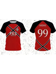 Anime PXG Soccer Jersey Men's and Women Breathable Football Short-Sleeved T-Shirt Japanese Anime SHIDOU RIN Cosplay Costume