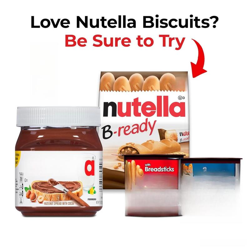 Nutella Biscuits 20 Count Cookies Hazelnut Spread with Cocoa Kids Snacks 9.7 oz Resealable Bag Perfect for Sharing Dessert Chocolate