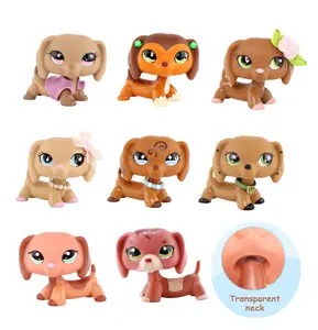 Cute Dachshund Dog Figurine Toy - Collectible Puppy Figure with Accessories, Mini Pet Animal Playset Accessory, Dog Cake Topper, Great Gift for Kids Ages 3+