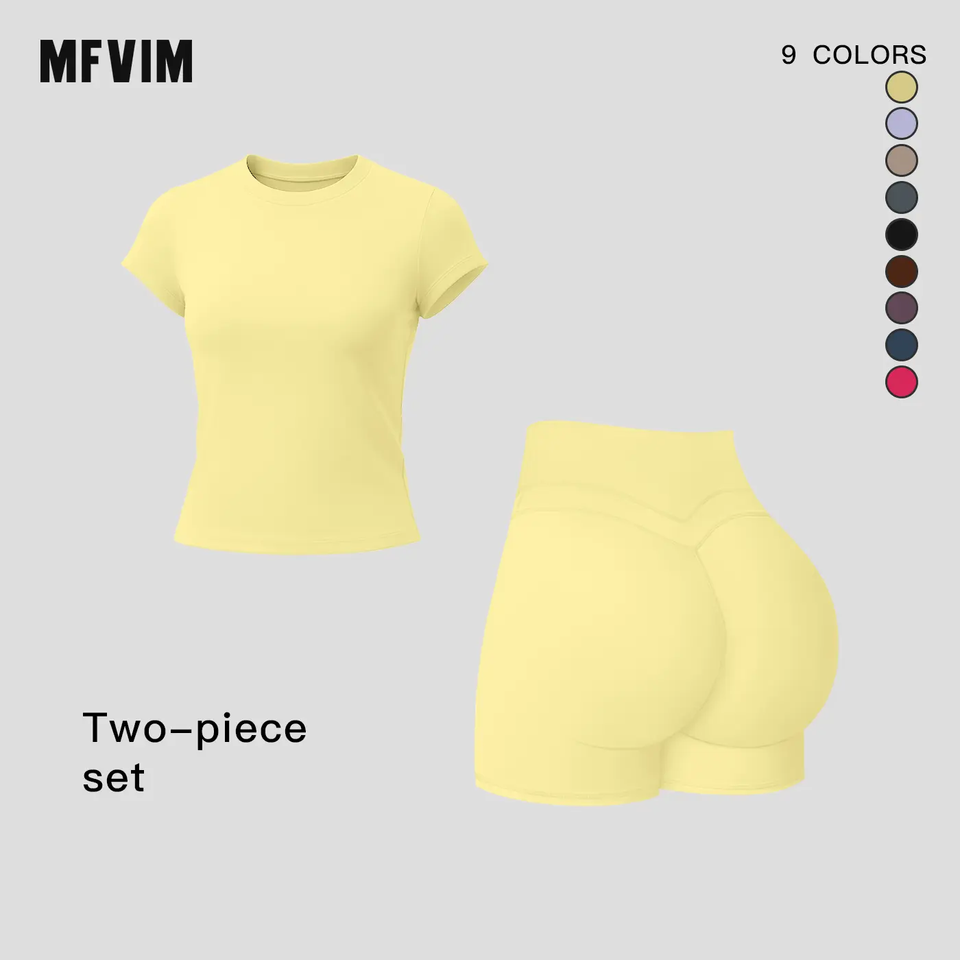 MFVIM Women's 2 Piece Sweatsuits Set, Solid High Stretch Workout Outfit with Backless Crop Top and Skinny Yoga Shorts, Sporty High Stretch, Workout Yoga Spandex, Women 2 Piece Sets, Two Piece Sets Women,back to school,back to school haul