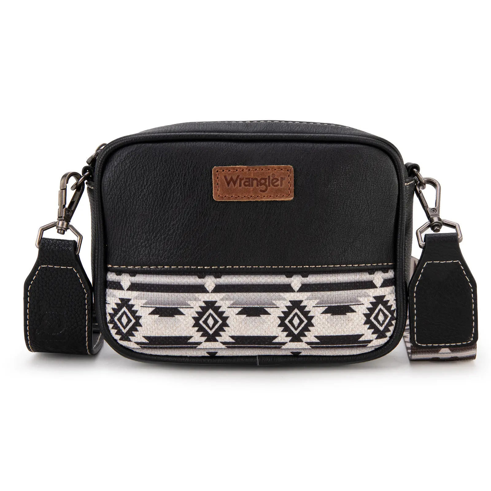 Wrangler Crossbody Bag for Women Aztec Mini Crossover Purse with Guitar Strap