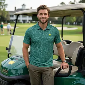 Style Masters Pattern Mint Green Pinstripe Golf Polo 2026 Fan - made Shirt Short Sleeve Print Lightweight