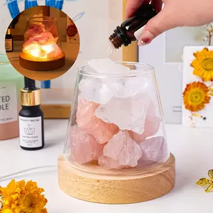 Natural Amethyst Crystal Aroma Stone Diffuser - Home Fragrance Freshener for Room Scent Enhancement