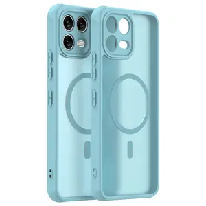 For T-Mobile REVVL 8 / REVVL 8 Pro / T Phone 3 / T Phone 3 Pro Color Magnetic Translucent Matte Hybrid Gradient Transparent Soft TPU Clear Skin Cover Case  Protection Case with Secure Fit