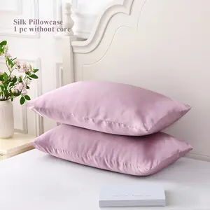 1 pc Natural Mulberry Silk Pillowcase King Size Suitable for Hair and Skin, Queen Size Case with Envelope Closure Design, Soft Breathable Smooth Silky Cooling Pillow Covers for Sleeping, with Beautiful Gift Box Packaging, Elegant Gift For Women