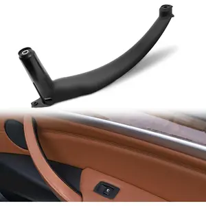Right Inner Door Panel Handle Pull Trim Cover Compatible with BMW E70 X5 2008-2013 and BMW E71/E72 X6 2008-2014, Part Number: 51416969404   (Black)