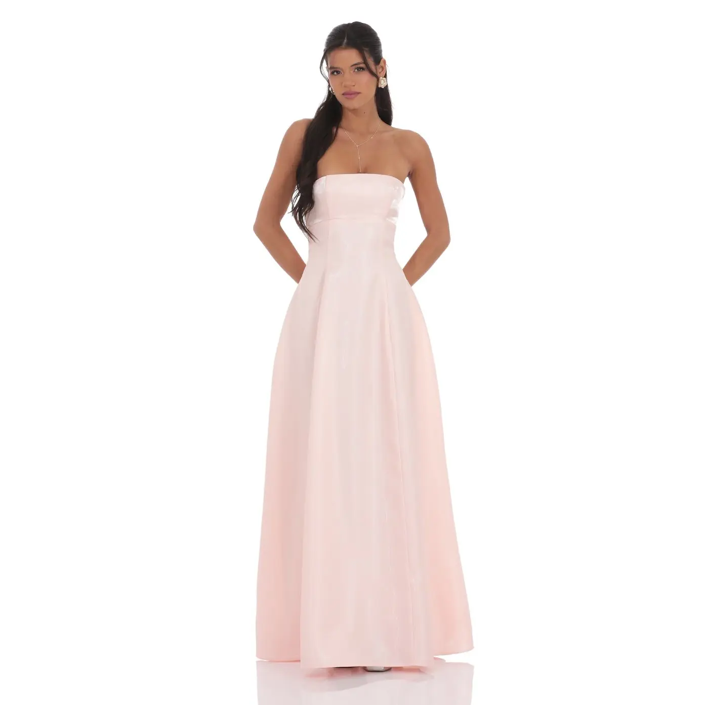 Lucy In The Sky Sheen Empire Waist Maxi Dress in Pink - TikTok Shop