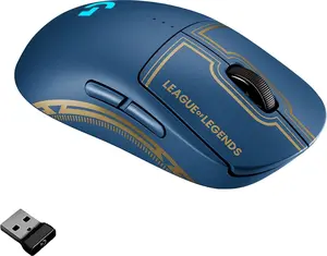 Logitech - G PRO Lightweight Wireless Optical Ambidextrous Gaming Mouse with RGB Lighting - League of Legends, Blue