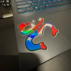 Puerto Rico Coqui Taino Holographic Sticker Waterproof