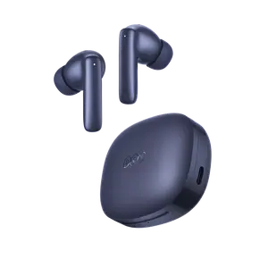 The QCY T13 Pro ANC wireless Bluetooth earphones feature -50dB noise cancellation, 13mm drivers for powerful bass, 49 hours of battery life, dual-device connectivity, and IPX4 water resistance, making them suitable for commuting, studying, and traveling.
