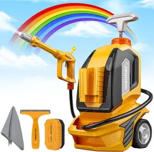 Children toy. Kids Clean Car Wash Toy - Kids Power Washer with Scraper Sponge Towel, Manual Pressure, Adjustable Water Gun Spray, Pretend Play Tools Role Playing Cleaning Toys Gift for Toddler Boys Girls Ages 3+