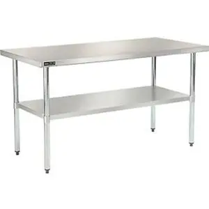 Global Industrial 319056 Stainless Steel Workbench with Undershelf, 60 x 30 in. - 18 Gauge