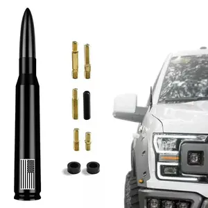 5.5 inch Flag BULLET ANTENNA 50 CAL CALIBER Antenna Mast For Ford F-150 Raptor Ranger F-250 / F-350 Superduty Truck Antenna Replacement Exterior Decoration Accessories
