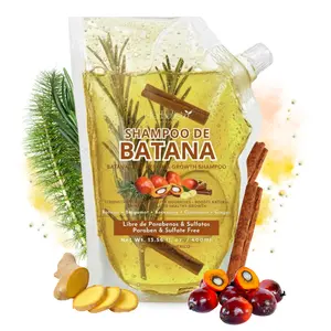 Herbalista Viral Batana Oil Herbal Shampoo Pouch 400ml (13.5 fl oz) – Shampoo de Aceite Batana With Extracts: Rosemary, Ginger, Horsetail, & Cinnamon – Natural & Handcrafted