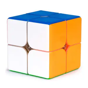 Magnetic 2x2 Speed Cube Stickerless Smooth Fast Turning Puzzle Toy for Kids & Adults Ideal for Speedcubing Enthusiasts