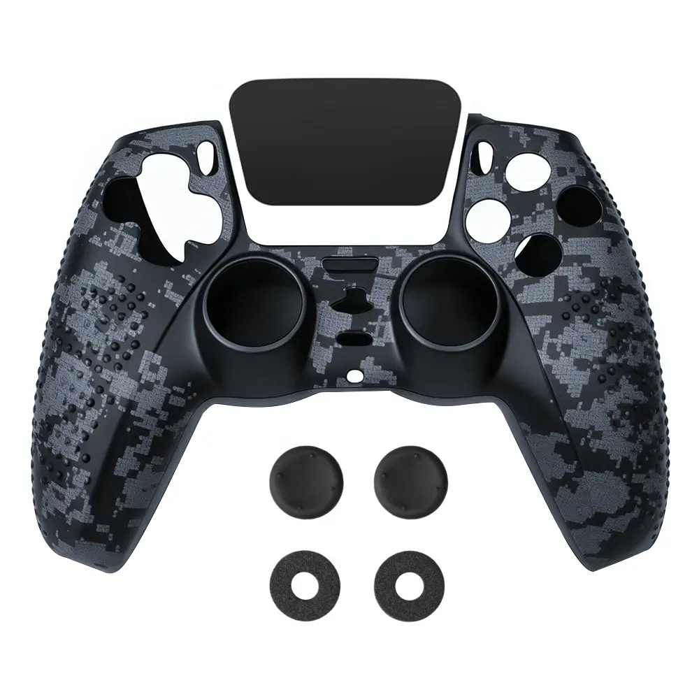 Controller Skin Shell for PS5 Controller Silicone Cover Case Rubber Thumb Grip Gaps Touch Pad Sticker Sponge For PS5 Fit In Dock，father's day gift Playstation Accessories Game controller controllers for ps5 ps5 controllers gear