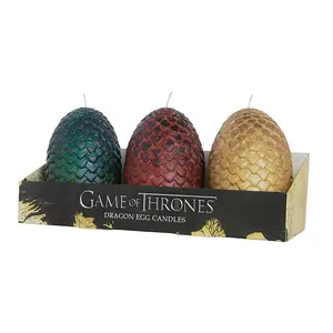 Game of Thrones: Sculpted Dragon Egg Candles (Set of 3)