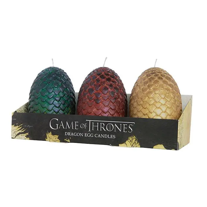 Game of Thrones Sculpted Dragon Egg Candle Pack, Set of 3, Home Decor Candles for Home Supplies, Candle Sets, Gift Candle