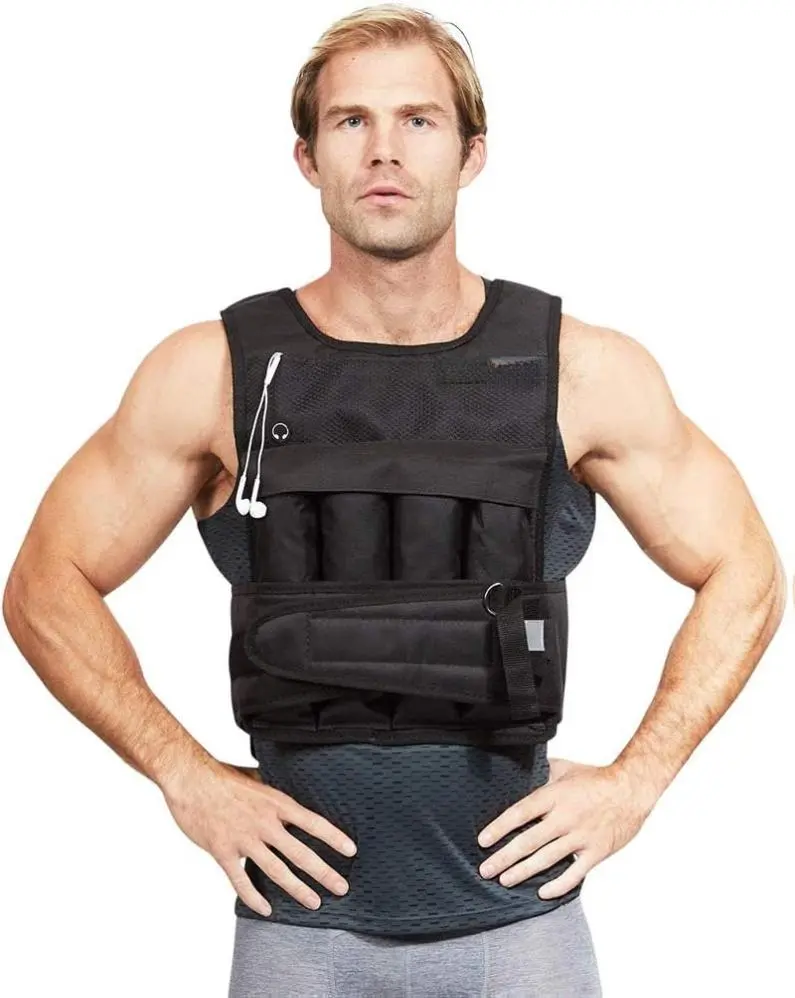 RUNmax 20LBS - 150LBS Adjustable Weighted Vest Wtih Shoulder Pads Option for Men and Women