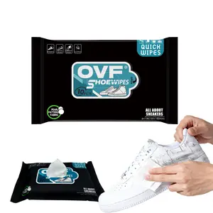 OVF Shoe Cleaning Wipes 10pcs Multi-purpose leather cleaner for the protection of leather products and other areas that need cleaning. Quick-cleaning wet wipes individually packaged for portability.[New Experience]