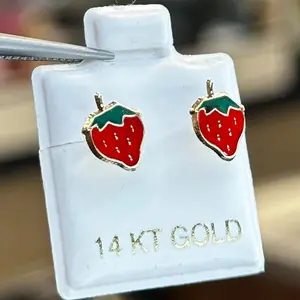 14K FRESA/STRAWBERRY EARRINGS