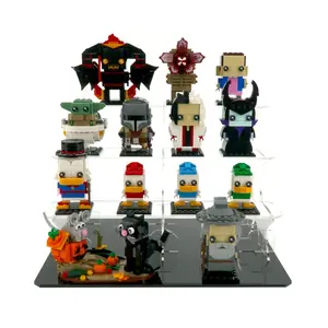 Acrylic 3-Teir Display Shelf Compatible with LEGO BrickHeadz & Funko Pop! - Sets or Figures not included - Sets or Figures Not Included 