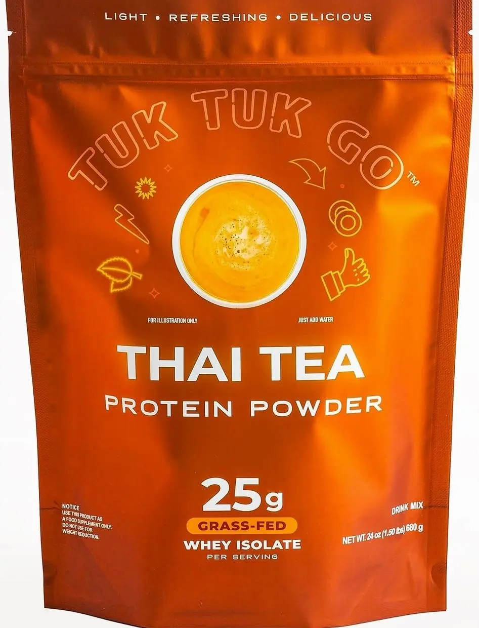 Clear Whey Protein Drink Mix - Thai Tea - 25g Clear Whey Isolate - Refreshing Flavor - 17 Servings - Post Workout Recovery