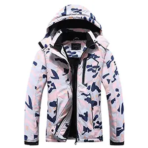 Pooluly Women's Ski Jacket Warm Winter Waterproof Windbreaker Hooded Raincoat Snowboarding Jackets