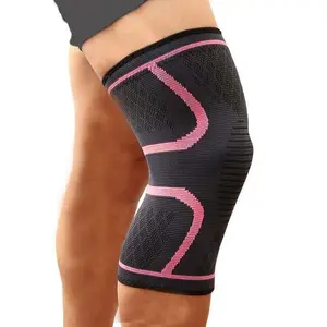Unisex Nylon Compression Knee Brace - Moisture-Wick, Breathable, Lightweight, Snug Fit Support Sleeves for Running, Workout - Multi-Size: Black, Pink (Medium)