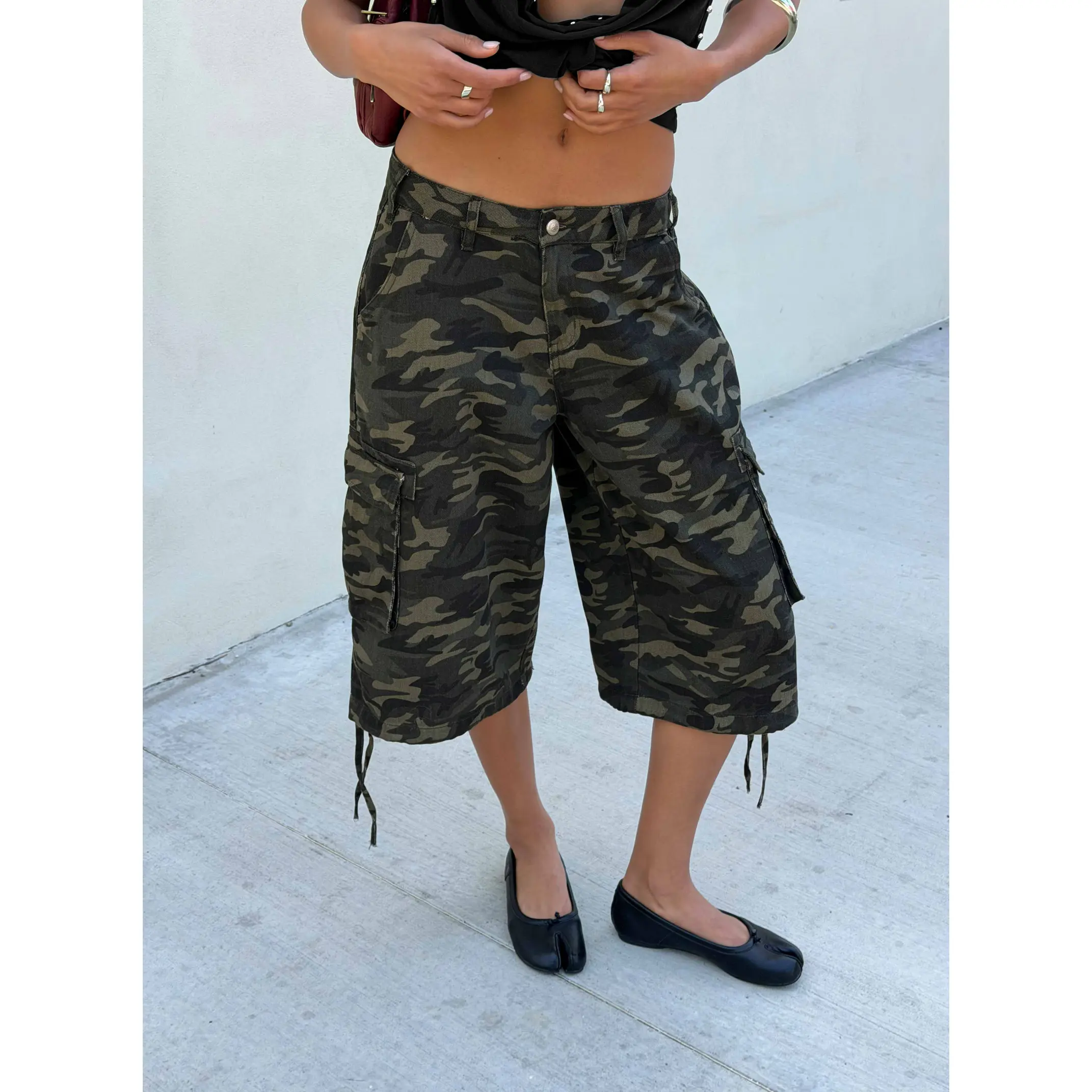 Hudsen Longline Cargo Shorts Camo