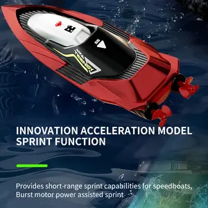 4DRC Remote Control Boats, Rc speed boat, Full Proportional Mini RC Jet Boat Toys Red Racing Boat Rechargeable Battery Whole Body Waterproof for Pools Lakes Bathtub Gift for Adults Boys Girls rc boat for pool