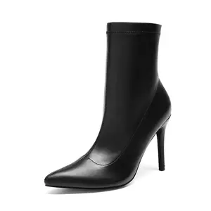 DREAM PAIRS Women’s Fashion Pointed Toe Stiletto Heel Ankle Boots – All-Season Elegant Short Boots