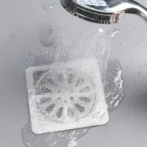 20pcs Bathroom Hair Filter Mesh Toilet Drain Filter, Kitchen Anti-Clog Insect Proof Self-Adhesive Floor Drain Cover, Drain Protector