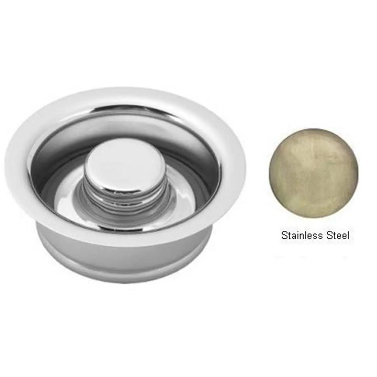 Westbrass D2089-20 Mountable In-Sink-Erator Disposal Flange, Stainless Steel with Stopper & Mount, 1-5/8” Depth, Fits Most ISE, Emerson, Kenmore & Grainger Waste Disposals, Adds Decoration to Food Waste Disposers, Sink Drain Stopper