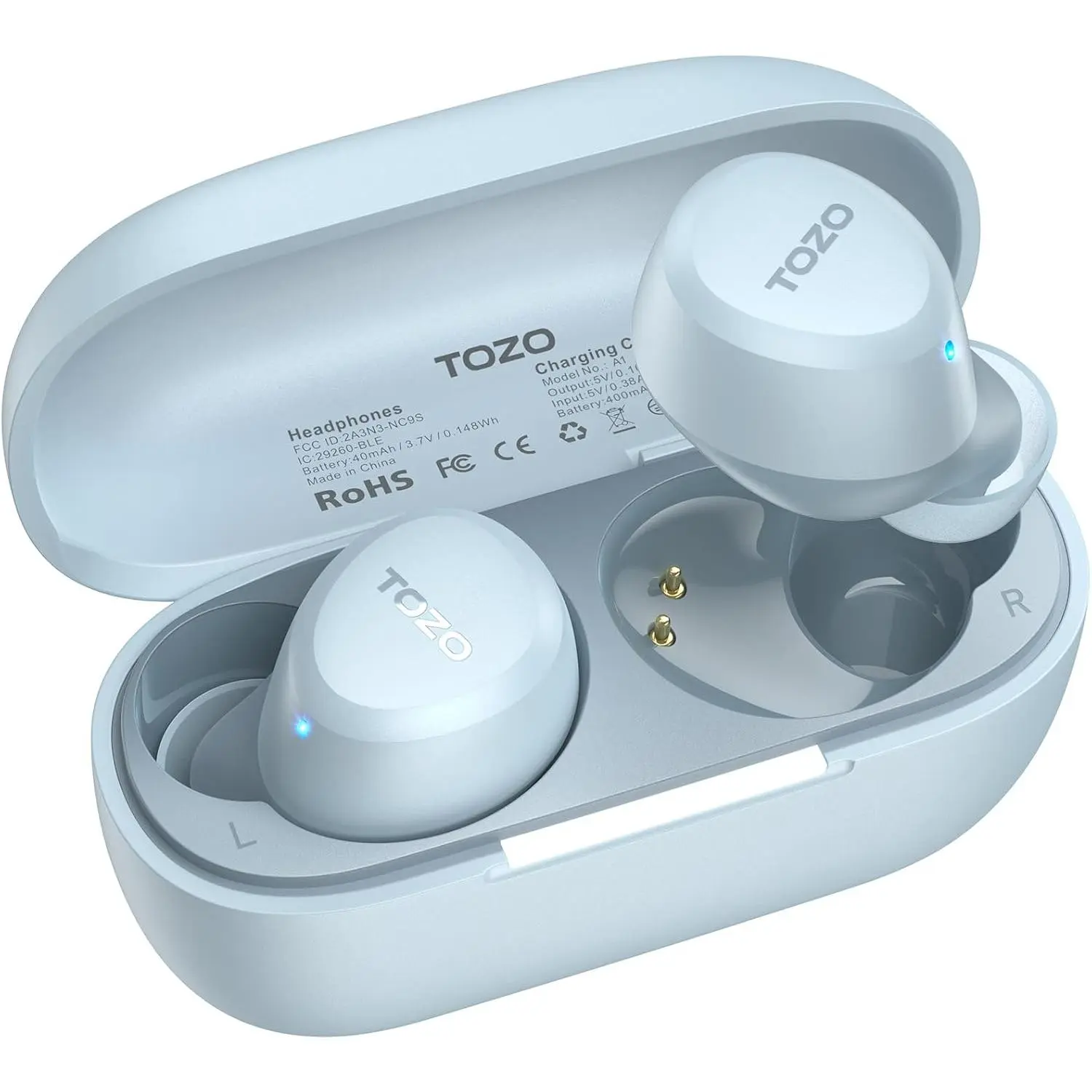 Wireless Bluetooth 5.3 In-Ear Audio Earbuds - Lightweight IPX5 Water Resistant Headphones with 2 Mics for AI Calls, Immersive Balanced Sound Bass, 16.0 H & Above Playtime, 32 Presets EQ Customization via App, Charging Case
