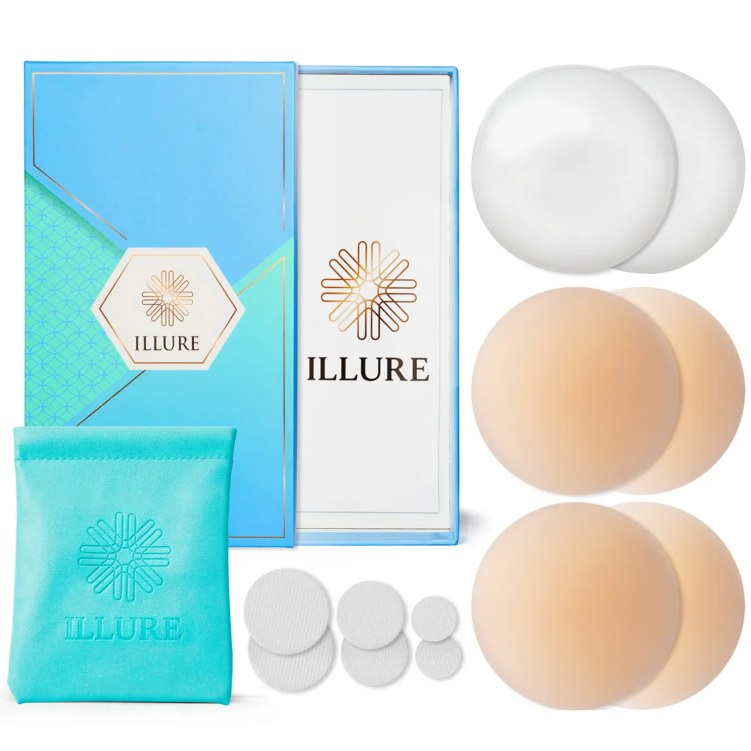 ILLURE Silicone Nipple Covers – Seamless and Reusable Nipple Protectors for All-Day Comfort | Perfect for Backless, Strapless, or Everyday Outfits | Includes 2 Pairs for Invisible Coverage!