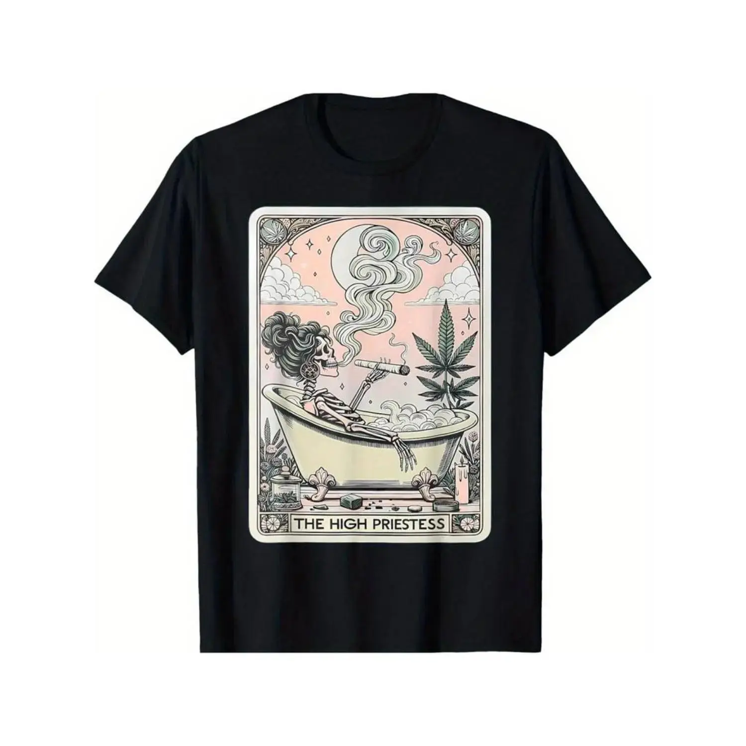 Fast Shipping High Priestess Tarot Card Humorous Skeleton Costume T-Shirt for Men and Women