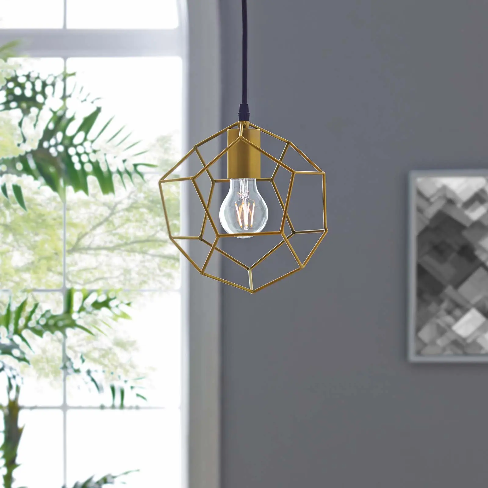 Modway Pique Gold Metal Ceiling Fixture