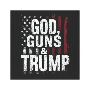 God, Guns & Trump Car Magnets - Donald Trump, Patriotic Decor for Vehicles, MAGA, Political Gifts, American Pride
