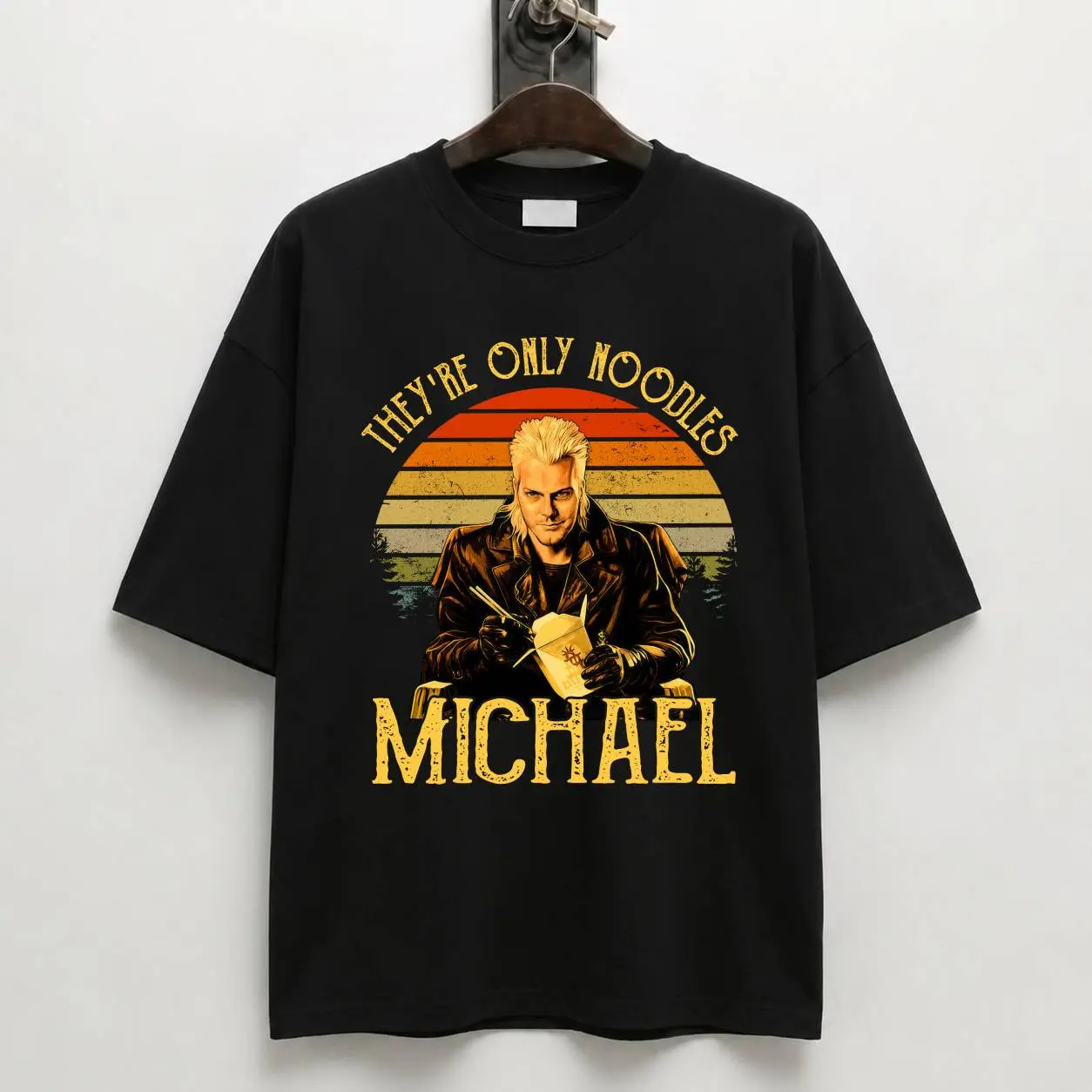 The Witcher They're Only Noodles Shirt, Geralt of Rivia Meme Tee, They're Only Noodles Graphic T-Shirt, The Witcher Michael Retro Shirt, Gaming Meme Merch