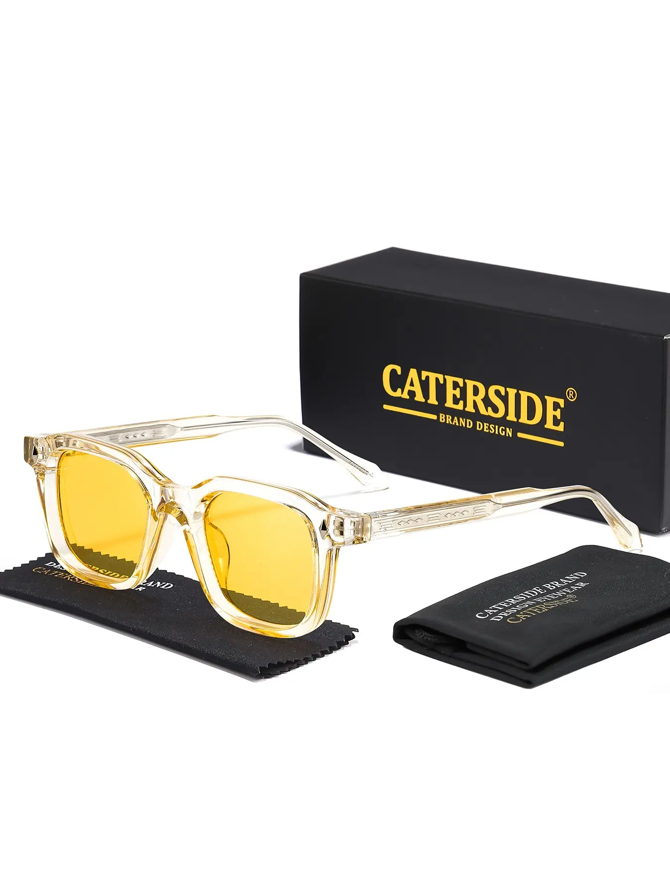 Retro Square Sunglasses UV400 Protection Cellulose Propionate Frames ZENOTTIC Fashion Square Polarized Sunglasses Women UV400  main image 3