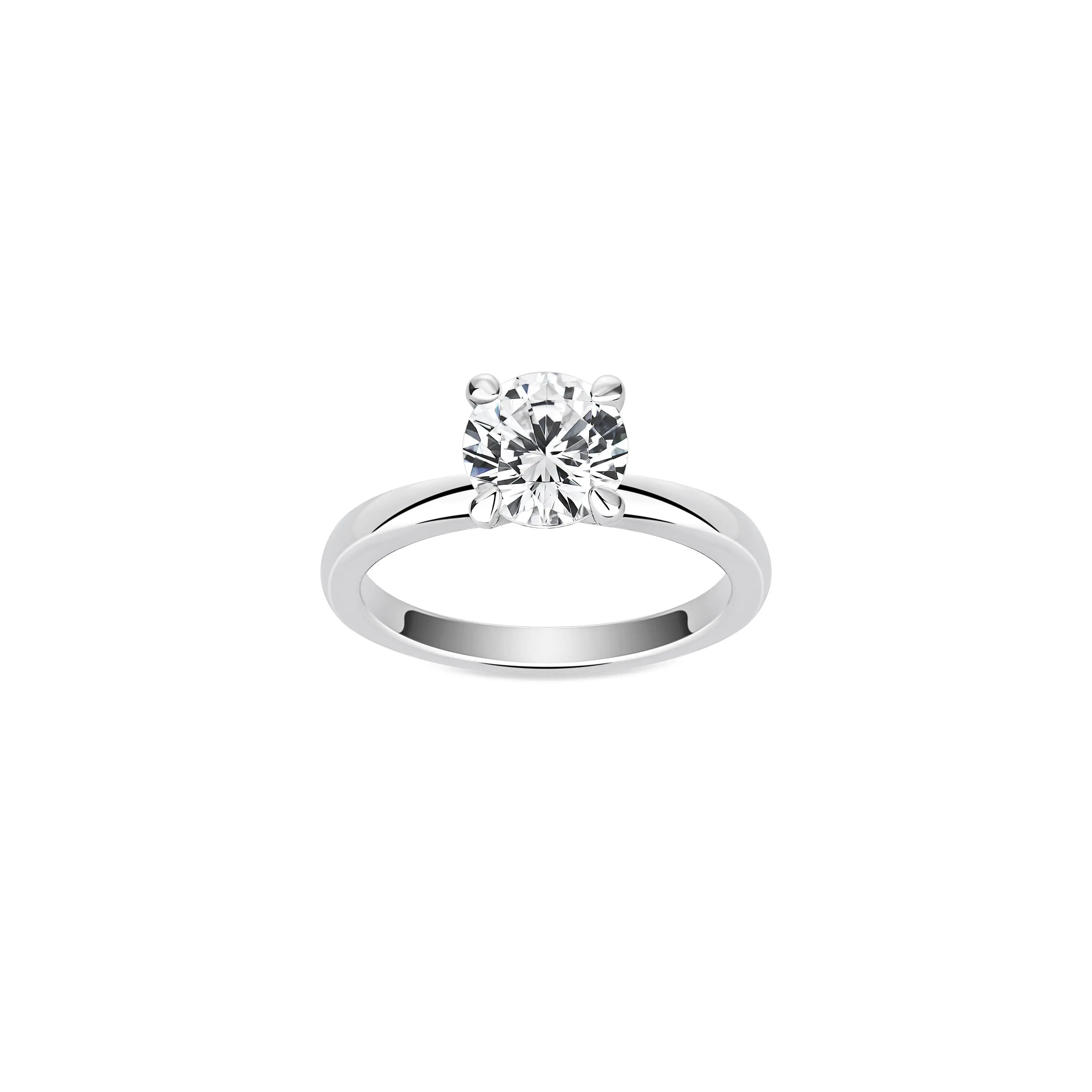 VAMERAY #1314 1 Carat Round Brilliant Cut Solitaire Four-Prong Ring