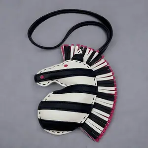 Pre-owned HERMÈS As Seen On Screen As Seen On Screen M408 HERMES Geegee Savannah Zebra Leather Bag Charm $999