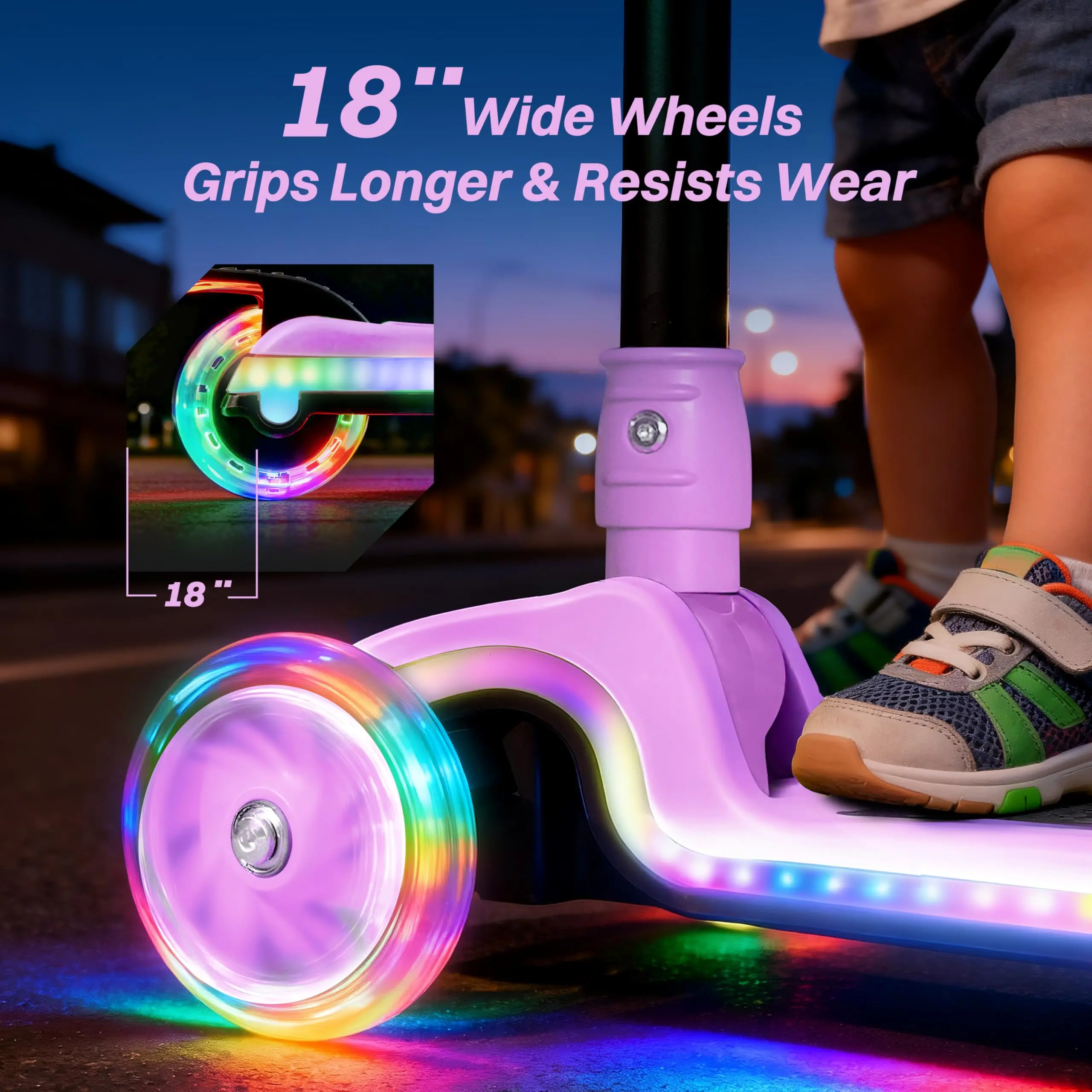 ZIFFY Light-Up Toddler Scooters for Kids 3-8, 3 Wheel Kids Scooter ZIFFY Light-Up Toddler Scooters for Kids 3-8, 3 Wheel Kids Scooter