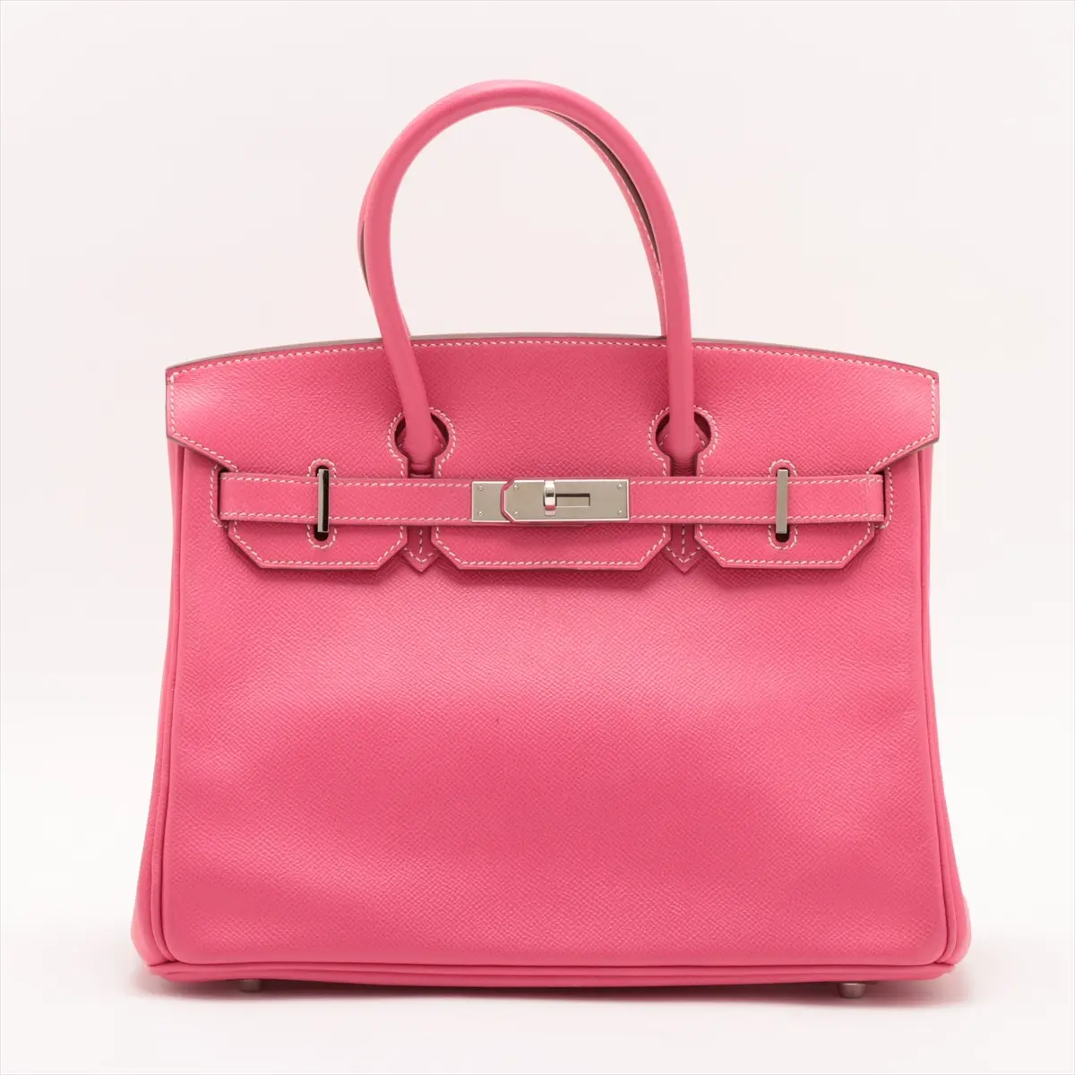 Pre-owned HERMÈS 1 Top Handle Bags Hermes 2011 Hermes Epsom Candy Birkin 30 Rose Tyrien x Rubis w/ Palladium Hardware