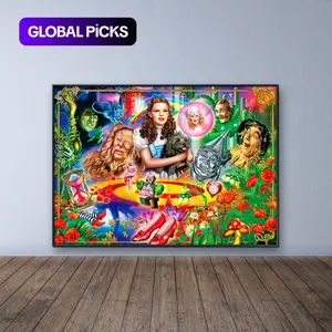 Wizard Of Oz Themed Diamond Arts Colorful Painting Kit without Frame, DIY 5D Diamond Arts Colorful Painting Kit, Wall Art Decor for Home Living Room Bedroom #GLOBAL PICKS