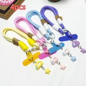 4 Piece Phone Lanyard Wrist Strap Set, Durable Mobile Accessory for Daily Use, Perfect Gift Idea for Tech Enthusiasts